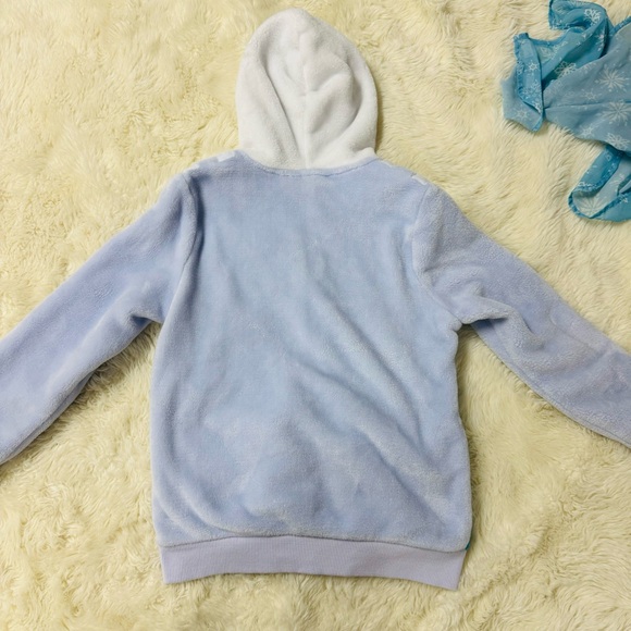 Disney Elsa Frozen Fuzzy Hooded Jacket - Picture 6 of 6